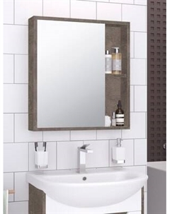 Шкаф с зеркалом для ванной Runo Эко 60