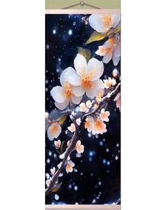 Картина по номерам Флюид Цветущая сакура 23x57 / HRP0146