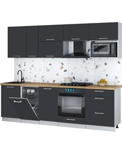 Кухонный гарнитур Интерлиния Мила Gloss 2.6-ПМ4
