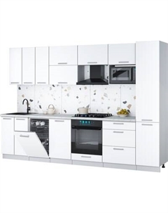 Кухонный гарнитур Интерлиния Мила Gloss 3.1-ПМ4