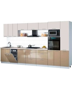 Кухонный гарнитур Интерлиния Мила Gloss 3.7-ПМ3