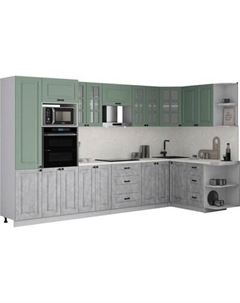 Кухонный гарнитур Интерлиния Мила Деко 1.68x3.4 PR