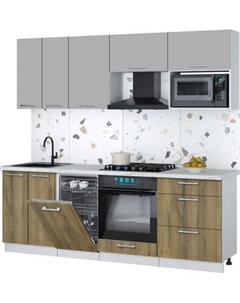Кухонный гарнитур Интерлиния Мила Gloss 2.25-ПМ4