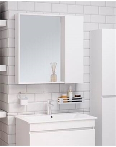 Шкаф с зеркалом для ванной Runo Манхэттен 75