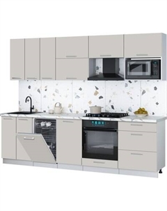Кухонный гарнитур Интерлиния Мила Gloss 2.7-ПМ4