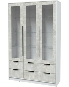Шкаф с витриной Интерлиния Концепт КТ-ШВ3