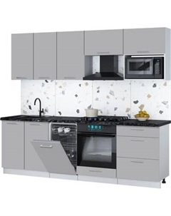 Кухонный гарнитур Интерлиния Мила Gloss 2.45-ПМ4