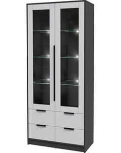 Шкаф с витриной Интерлиния Концепт КТ-ШВ2 с подсветкой