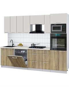 Кухонный гарнитур Интерлиния Мила Gloss 2.7-ПМ1