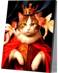 Картина по номерам Школа талантов Кот с ангелами / 9898621