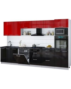 Кухонный гарнитур Интерлиния Мила Gloss 3.4-ПМ1-2
