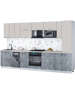 Кухонный гарнитур Интерлиния Мила Gloss 3.4-ПМ4