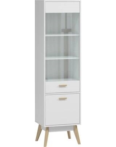 Шкаф-пенал с витриной ЛофтМебель Олимпик / VR-00003253 Лофтмебель