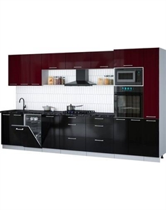 Кухонный гарнитур Интерлиния Мила Gloss 3.6-ПМ3