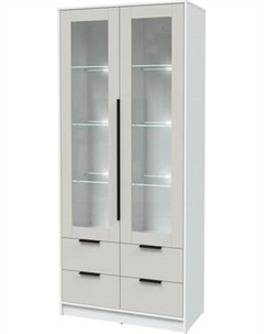 Шкаф с витриной Интерлиния Концепт КТ-ШВ2 с подсветкой