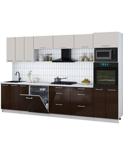 Кухонный гарнитур Интерлиния Мила Gloss 3.3-ПМ1-2