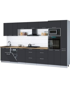 Кухонный гарнитур Интерлиния Мила Gloss 3.6-ПМ3