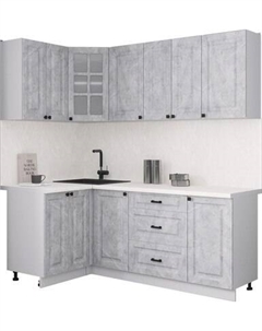 Кухонный гарнитур Интерлиния Мила Деко 1.2x2.0