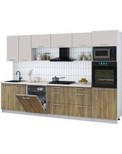 Кухонный гарнитур Интерлиния Мила Gloss 3.2-ПМ1