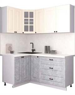 Кухонный гарнитур Интерлиния Мила Деко 1.2x1.7