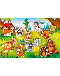 Развивающий игровой набор Лесная мастерская Головоломка. Где чей малыш? / 4276040