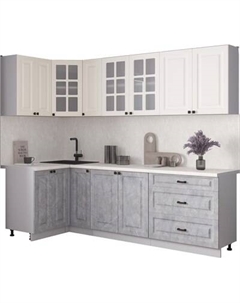 Кухонный гарнитур Интерлиния Мила Деко 1.2x2.5