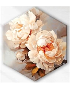 Картина по номерам Флюид Нежные пионы 37x32 / VHR0010
