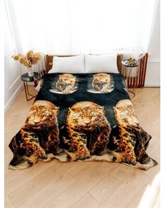 Плед PAVLine Леопард на черном 150x200 Pavline