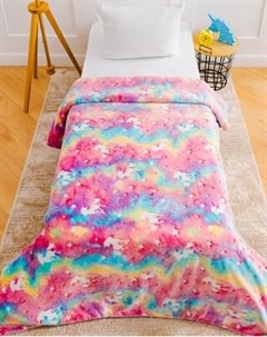 Плед Павлинка Единорожки неон 150x200