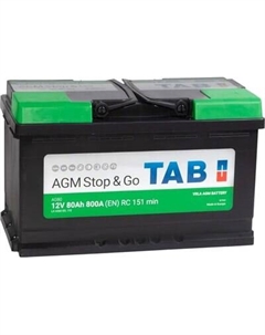Автомобильный аккумулятор TAB AGM 80R L4 R+ Tab