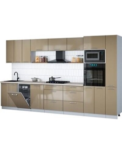 Кухонный гарнитур Интерлиния Мила Gloss 3.6-ПМ3