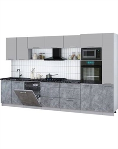 Кухонный гарнитур Интерлиния Мила Gloss 3.5-ПМ1