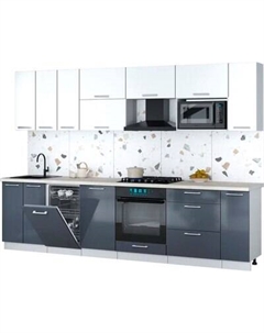 Кухонный гарнитур Интерлиния Мила Gloss 3.0-ПМ4