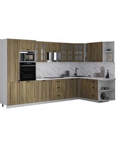 Кухонный гарнитур Интерлиния Мила Деко 1.88x3.4 PR