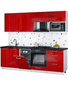 Кухонный гарнитур Интерлиния Мила Gloss 2.45-ПМ4