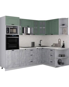 Кухонный гарнитур Интерлиния Мила Деко 1.68x2.4 PR