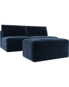 Комплект мягкой мебели Лига Диванов Лига-060 НПБ с пуфом / 129657 Лига диванов