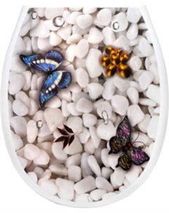 Сиденье для унитаза Еврокомфорт Океан Lux Арт Бабочки с детской накладкой 003744