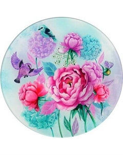 Разделочная доска Мультидом Пионы и птички VL48-154