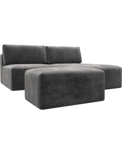 Комплект мягкой мебели Лига Диванов Лига-060 НПБ угол универсальный с пуфом / 129682 Лига диванов