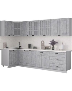 Кухонный гарнитур Интерлиния Мила Деко 1.2x3.0