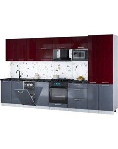 Кухонный гарнитур Интерлиния Мила Gloss 3.6-ПМ4