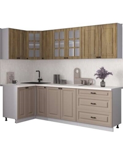 Кухонный гарнитур Интерлиния Мила Деко 1.2x2.5