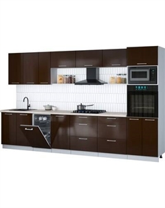 Кухонный гарнитур Интерлиния Мила Gloss 3.5-ПМ3