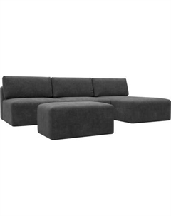 Комплект мягкой мебели Лига Диванов Лига-060 НПБ Лонг угол универсальный с пуфом / 129527 Лига диванов