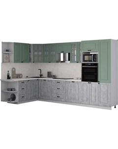 Кухонный гарнитур Интерлиния Мила Деко 1.88x3.4 LV