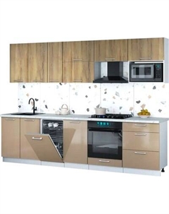 Кухонный гарнитур Интерлиния Мила Gloss 2.9-ПМ4