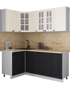 Кухонный гарнитур Интерлиния Мила Деко 1.2x1.9