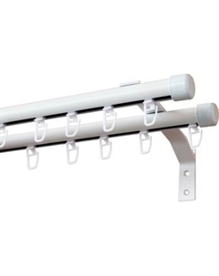 Карниз для штор Divades Евро D 19/19мм 2-рядный составной / 90222401