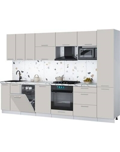 Кухонный гарнитур Интерлиния Мила Gloss 3.1-ПМ4